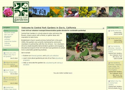 SimpleSite: Central Park Gardens Website
