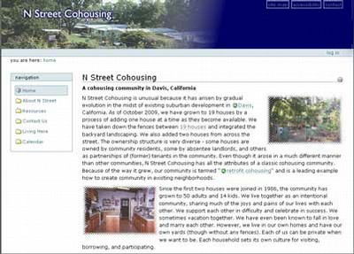 N Street Cohousing Plone website