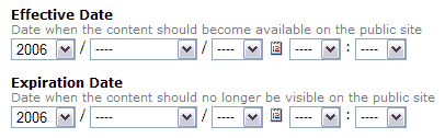 Effective and Expiration Dates