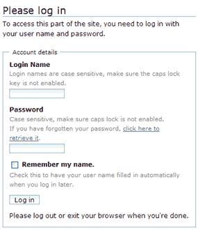 Log In Form